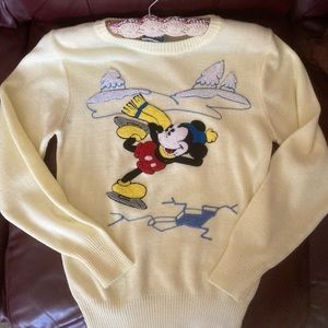 Vintage Sunday Comics Mickey Mouse Disney Sweater